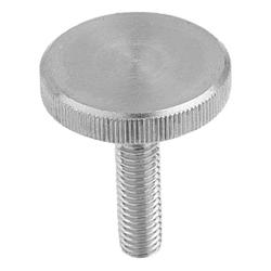 Knurled screws low head steel and stainless steel DIN 653 (06089)