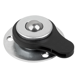 Ball transfer units steel with lockable ball, Form A (95161)