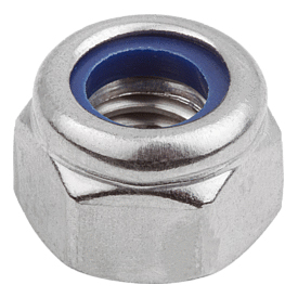 Hexagon nuts with polyamide thread lock high type, DIN 982 / stainless steel similar to DIN 982 (07213)