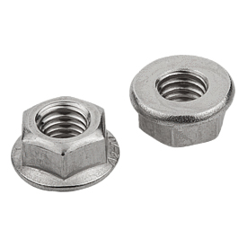 Hexagon nuts with flange EN 1661 (07217)