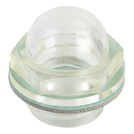 Oil level sight glasses domed (28008)