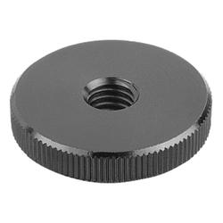 Knurled nuts flat steel and stainless steel DIN 467 (06120)