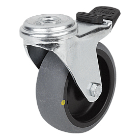 Swivel Castors with stop fix, electrically conductive (95010)