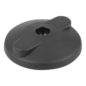 Swivel feet plates plastic, Form D (27800)