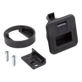 Snap locks plastic with fold-down grip, Form A, lockable (05596)