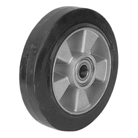 Wheels rubber tyres on die-cast aluminium rims (95053)