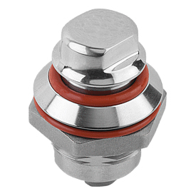 Quarter-turn locks in Hygienic DESIGN, Red (05595)