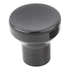 Mushroom knobs internal thread, Duroplast Black Polished (06240-10)