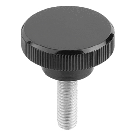 Knurled knobs, Form L, with external thread (06097)