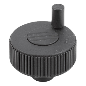 Knurled knobs with grip, Form H, without cross hole (06268)