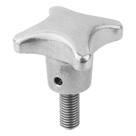 Palm grips similar to DIN 6335 aluminium, Form L, with external thread (06156)