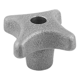 Palm grips DIN 6335 grey cast iron, Form B, drilled through (06160)