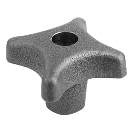 Palm grips DIN 6335 grey cast iron, Form D thread countersunk (06160)