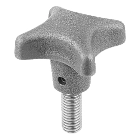 Palm grips DIN 6335 grey cast iron, Form L, with external thread (06160)