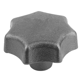 Star grips DIN 6336 grey cast iron, Form A, blank (06200)