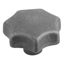 Star grips DIN 6336 grey cast iron, Form C, blind hole (06200)