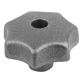 Star grips DIN 6336 grey cast iron, Form D, thread countersunk (06200)