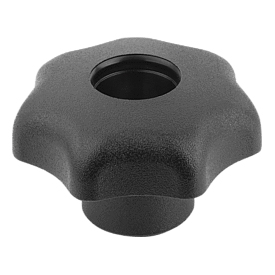 Star grips similar to DIN 6336, internal thread without cap, Form D (06220)