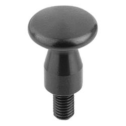 Flat knobs with external thread (06237)