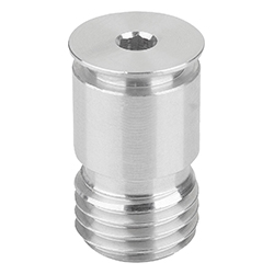 Protective plug with hexagon socket, without O-ring, form A, aluminium (03150)