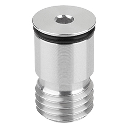 Protective plug with hexagon socket, with O-ring, form B, aluminium (03150)