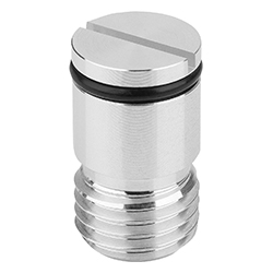 Protective plug with slot, with O-ring, form C, aluminium (03150)