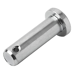 Pin with head, form B with hole for split pin, steel (07337)