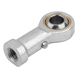 Rod end DIN ISO 12240-1 with grease nipple internal thread, steel (27628)