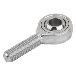 Rod end DIN ISO 12240-1 with plain bearing external thread, stainless steel (27629)