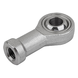 Rod end DIN ISO 12240-1 with plain bearing internal thread, stainless steel (27630)