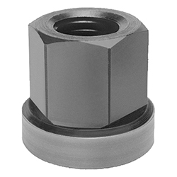 Hexagon nut with unloseable washer, carbon steel (07242)