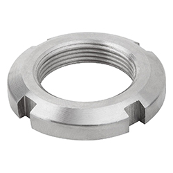 Slotted nut DIN 981, steel or stainless steel (07590)