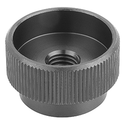 Knurled nut, form A without pin hole, steel or stainless steel, inch (06010)