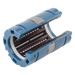 Linear ball bearing with angle error adjustment, open, plastic (21515)