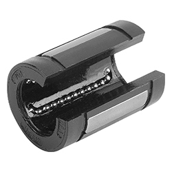 Linear ball bearing with angle error adjustment, open, plastic (21510)