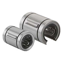 Linear ball bearing with stainless steel cage, open, stainless steel (21505)