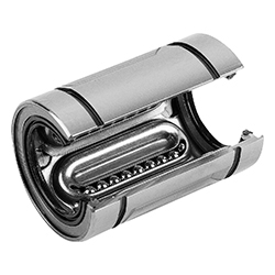 Linear ball bearing with steel cage, open, ball-bearing steel (21505)