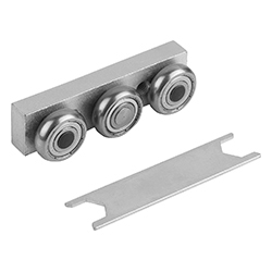 Roller guide carriage fixed bearing, steel, solid version (21320)