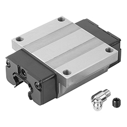 Guide carriage with flange, carbon steel (21402)