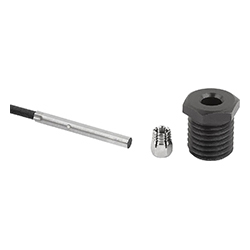 Locating bush with status sensor, PNP normally open, form B, steel or stainless steel (03099)