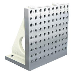 Angle plate with grid holes, single sided, form B, GJL300 (01251)