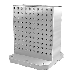 Angle plate double sided, form B, GJL300, with grid holes (01265)