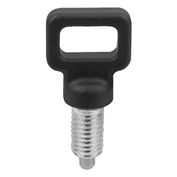 Indexing plunger with plastic eyelet grip, form A without locking slot without locknut (03089)