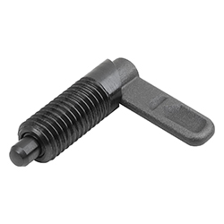 Cam-action indexing plunger, form A with threaded sleeve, steel (03099)