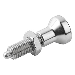 Indexing plunger without groove, form H, stainless steel hardened, inch (03093)