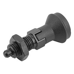 Indexing plunger, form D with locking slot with locknut, inch (03090)