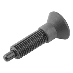 Indexing plunger without groove, extended indexing pin, form G, steel or stainless steel, inch (03093)