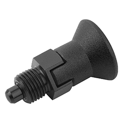 Indexing plunger, form C with locking slot without locknut, short version, inch (03089)