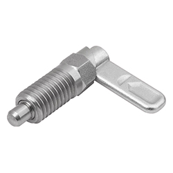 Cam-action indexing plunger with hexagon, form A, without cap without locknut, stainless steel (03099)