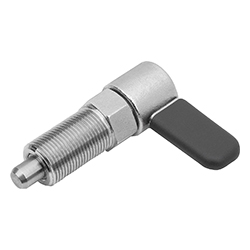 Cam-action indexing plunger with internal guide, form C with cap without locknut, stainless steel (03099)